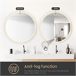 Moscow 36 in. W x 36 in. H Circular Aluminum Frameless LED Bathroom Mirror