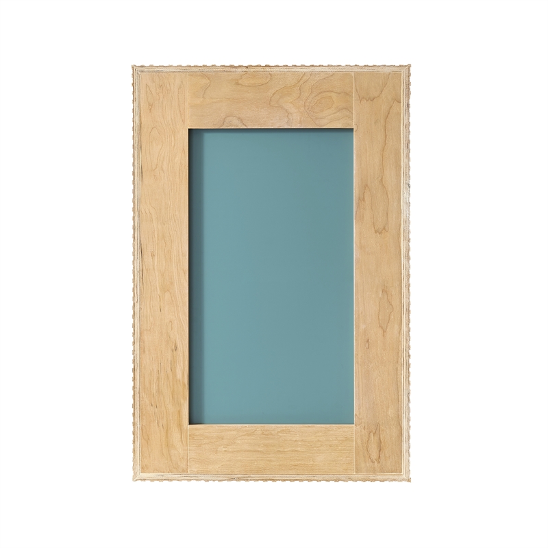 Osaka 24 in. W x 35.8 in. H Wood Framed Bathroom Art Mirror in Washed Ash Grey