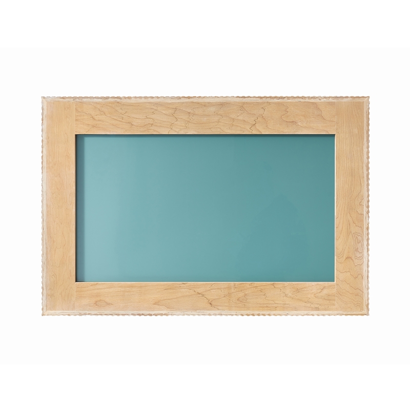 Osaka 48 in. W x 31.9 in. H Wood Framed Bathroom Art Mirror in Washed Ash Grey