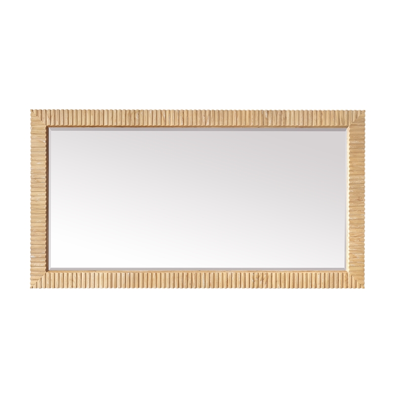 Osaka 60 in. W x 31.9 in. H Wood Framed Bathroom Art Mirror in Washed Ash Grey