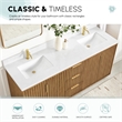 Lyon Rectangular Undermount Ceramic Bathroom Sink with Overflow in White