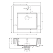 Ablitas 17.7 in. Square White Composite Granite Stone Console Bathroom Sink