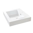 Ablitas 24 in. Rectangular White Composite Granite Stone Console Bathroom Sink