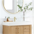 Vera 35.4 in. Rectangular White Composite Granite Stone Console Bathroom Sink