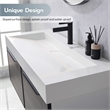 Vera 47.4 in. Rectangular White Composite Granite Stone Console Bathroom Sink