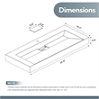 Vera 47.4 in. Rectangular White Composite Granite Stone Console Bathroom Sink
