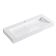 Vera 47.4 in. Rectangular White Composite Granite Stone Console Bathroom Sink
