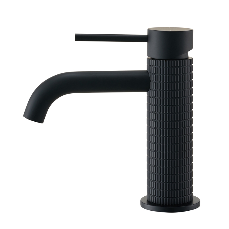 Mendavia Single Handle Basin Bathroom Faucet in Matte Black