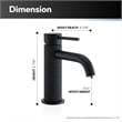 Mendavia Single Handle Basin Bathroom Faucet in Matte Black