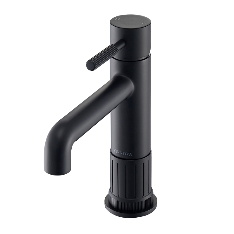 Mexico Single High Handle Hole Lever Vessel Matte Black Bathroom Faucet
