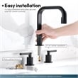 New York Widespread Matte Black Bathroom Basin Sink Faucet