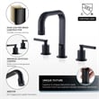 New York Widespread Matte Black Bathroom Basin Sink Faucet