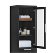 Santarem 21.7in. Solid Wood Storage Cabinet in Oak Weathered Black
