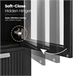 Santarem 21.7in. Solid Wood Storage Cabinet in Oak Weathered Black