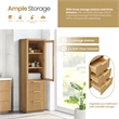 Santarem 21.7in. Solid Wood Storage Cabinet in Washed Ash Grey