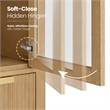 Santarem 21.7in. Solid Wood Storage Cabinet in Washed Ash Grey