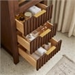 Shenzhen 21.7in. Solid Wood Storage Cabinet in Aged Dark Brown Oak