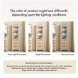 Shenzhen 21.7in. Solid Wood Storage Cabinet in Aged Natural Oak