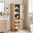 Shenzhen 21.7in. Solid Wood Storage Cabinet in Aged Natural Oak