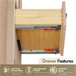 Shenzhen 21.7in. Solid Wood Storage Cabinet in Aged Natural Oak