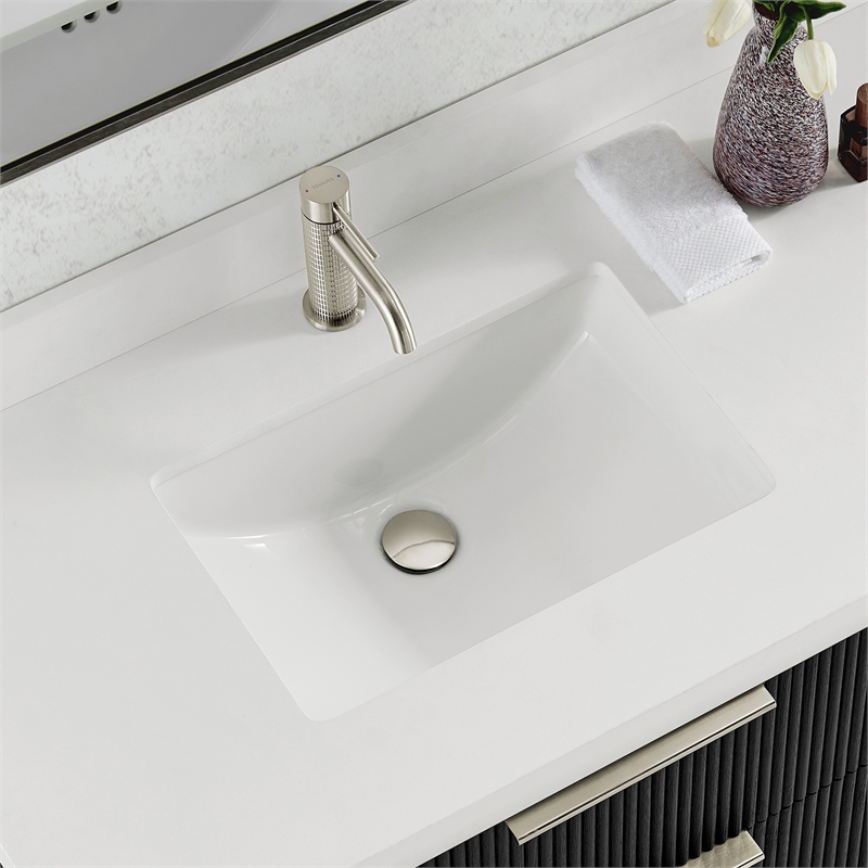 Mendavia Single Handle Basin Bathroom Faucet in Brushed Nickel