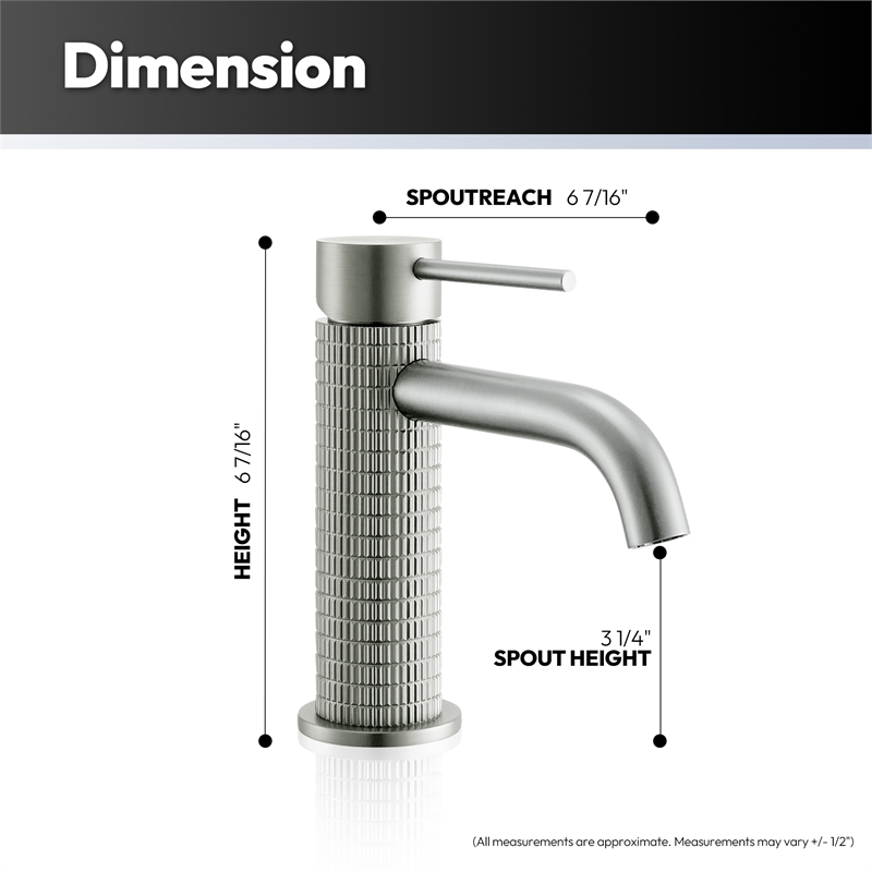 Mendavia Single Handle Basin Bathroom Faucet in Brushed Nickel