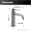Mendavia Single Handle Basin Bathroom Faucet in Brushed Nickel