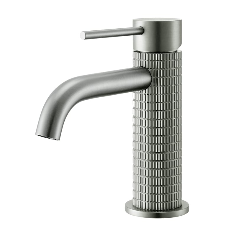 Mendavia Single Handle Basin Bathroom Faucet in Brushed Nickel