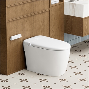 Madrid Smart Bidet Toilet in White with Blackout Flush/Off-Seat Auto Flush