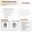 Zarautz Elongated Smart Bidet Toilet with Clean Foam Shield Splash Proof