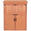 Leisure Season Wood Storage Cabinet with Drop Table in Medium Brown