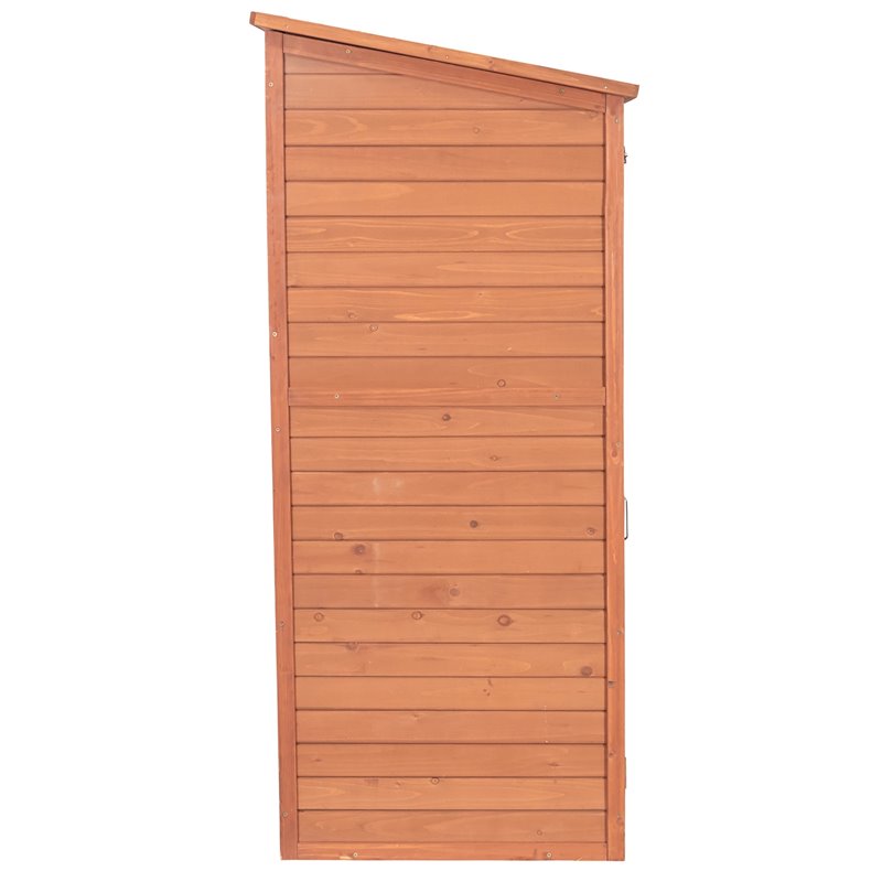 Leisure Season Wood Storage Cabinet with Drop Table in Medium Brown