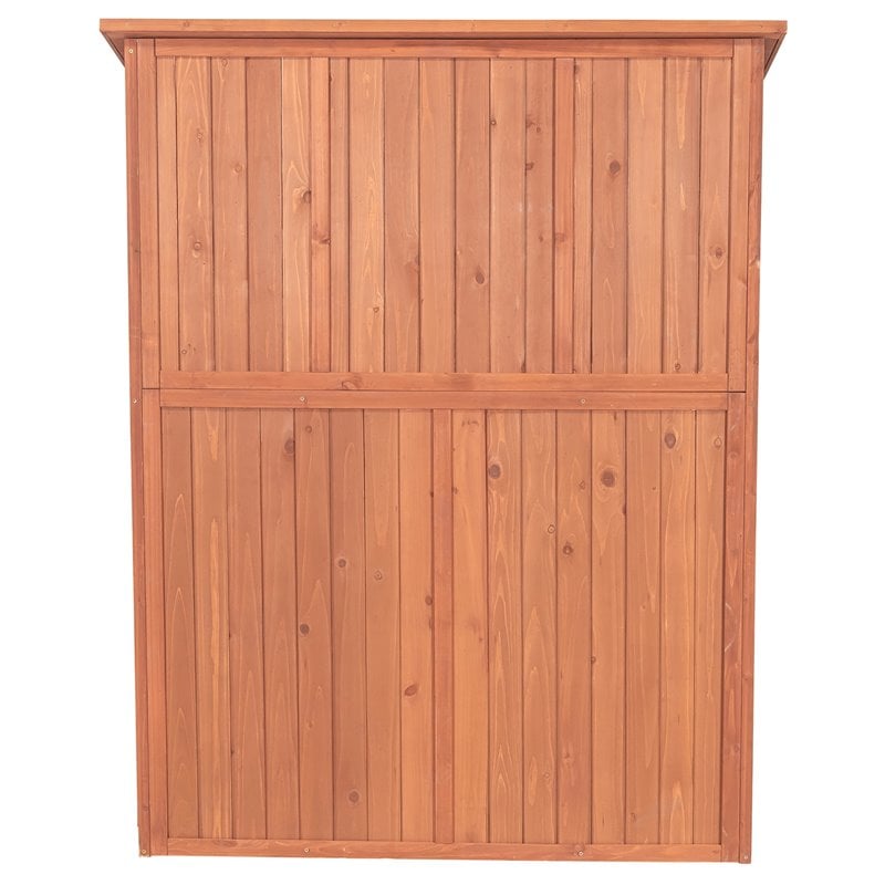 Leisure Season Wood Storage Cabinet with Drop Table in Medium Brown
