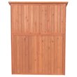 Leisure Season Wood Storage Cabinet with Drop Table in Medium Brown