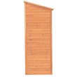 Leisure Season Wood Storage Shed with Pull Out Crates in Medium Brown