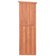 Leisure Season Wood Tall Display and Hideaway Storage Cabinet in Medium Brown