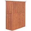 Leisure Season Wood Tall Display and Hideaway Storage Cabinet in Medium Brown