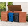 Leisure Season Large Horizontal Wood Refuse Storage Shed in Medium Brown