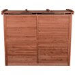 Leisure Season Large Horizontal Wood Refuse Storage Shed in Medium Brown