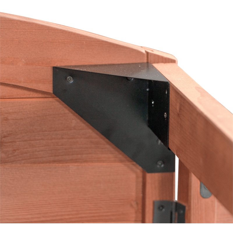 Leisure Season Large Horizontal Wood Refuse Storage Shed in Medium Brown