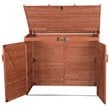 Leisure Season Large Horizontal Wood Refuse Storage Shed in Medium Brown