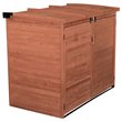 Leisure Season Large Horizontal Wood Refuse Storage Shed in Medium Brown