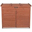 Leisure Season Large Horizontal Wood Refuse Storage Shed in Medium Brown
