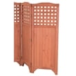 Leisure Season Wood Folding Patio and Garden Privacy Screen in Medium Brown