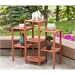 Leisure Season 7-Tier Moisture Resistant Wood Plant Stand in Medium Brown
