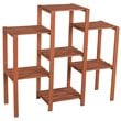 Leisure Season 7-Tier Moisture Resistant Wood Plant Stand in Medium Brown