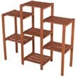 Leisure Season 7-Tier Moisture Resistant Wood Plant Stand in Medium Brown