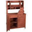 Leisure Season Wood Potting Bench With Storage in Medium Brown