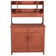 Leisure Season Wood Potting Bench With Storage in Medium Brown