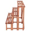 Leisure Season Large 3-Tier Wood Step Plant Stand in Medium Brown